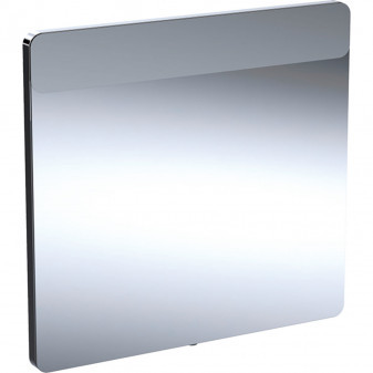 Zrcadlo s osvětlením Option Square, osvětlení shora, 70x65cm, Hliník kartáčovaný