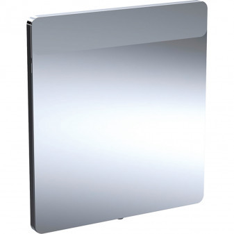Zrcadlo s osvětlením Option Square, osvětlení shora, 60x65cm, Hliník kartáčovaný