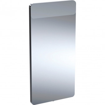 Zrcadlo s osvětlením Option Square, osvětlení shora, 40x80cm, Hliník kartáčovaný