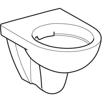 Závěsné WC Geberit Selnova Compact s hlubokým splachováním, zkrácené vyložení, Rimfree: Bílá