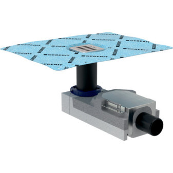 Sprchová podlahová vpusť , pro výšku mazaniny u vtoku 90–220 mm, d 50mm