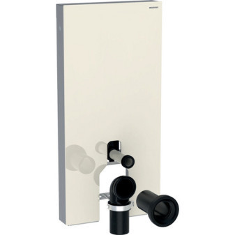 Sanitární modul Geberit Monolith Plus pro stojící WC, 101 cm, čelo ze skla: sklo písková šedá, h