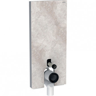 Sanitární modul Geberit Monolith Plus pro stojící WC, 114 cm, čelo z kameniny: kamenina betonový