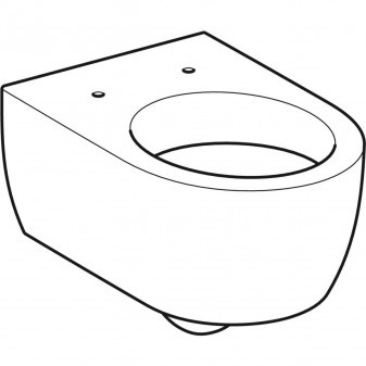 Závěsné WC iCon s hlubokým splachováním, uzavřený tvar, 53cm, Bílá