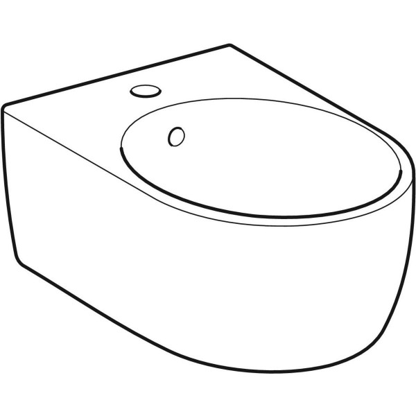 Závěsný bidet  iCon, uzavřený tvar, 54cm, s přepadem, Bílá