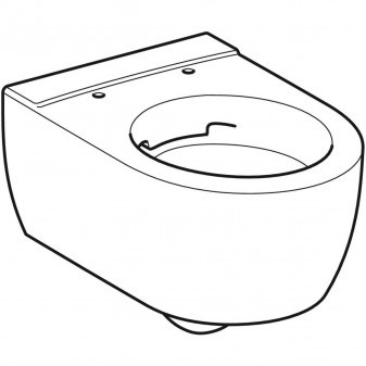 Závěsné WC iCon s hlubokým splachováním, uzavřený tvar, Rimfree, 53cm, Bílá / KeraTect