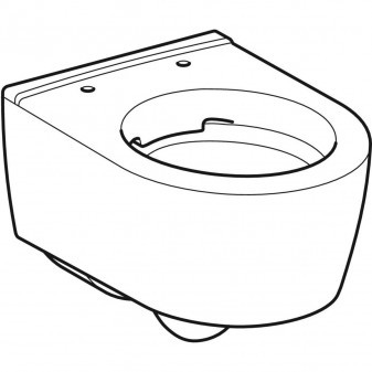 Závěsné WC iCon s hlubokým splachováním, zkrácené vyložení, uzavřený tvar, Rimfree, 49cm, Bílá