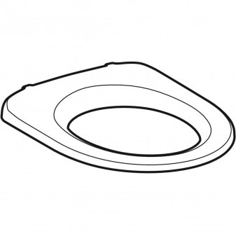 Sedací kruh Selnova Comfort, bezbariérový, upevnění zdola, Bílá / Plast