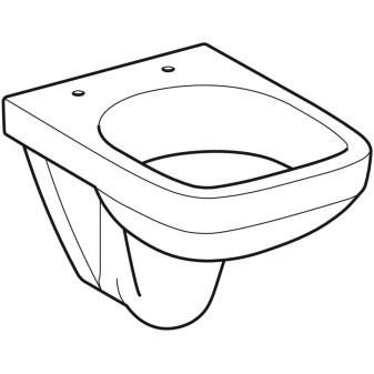 Závěsné WC Geberit Selnova Compact s hlubokým splachováním, malé vyložení, hranatý design