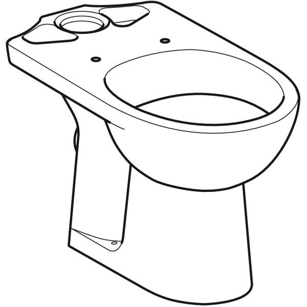 Stojící WC Geberit Selnova pro splachovací nádržku umístěnou na WC míse, WC s hlubokým splachová