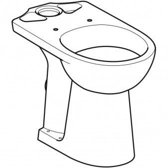 Stojící WC Geberit Selnova Comfort pro splachovací nádržku umístěnou na WC míse, WC s hlubokým s