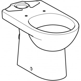 Stojící WC Geberit Selnova pro splachovací nádržku umístěnou na WC míse, WC s hlubokým splachová