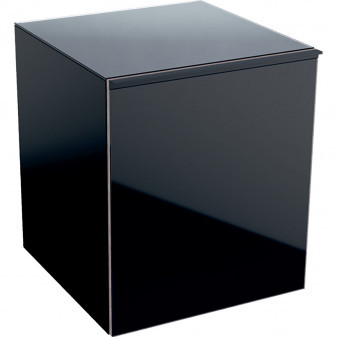 Boční skříňka Acanto s jednou zásuvkou a vnitřní zásuvkou, 45x52x47.6cm, Černá