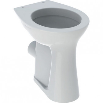 Stojící WC Geberit Vitalis, WC s plochým splachováním, zvýšené, vodorovný vývod: T=46cm, Bílá