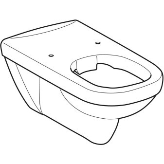 Závěsné WC Geberit Selnova Comfort Square s hlubokým splachováním, Rimfree: T=70cm, Bílá