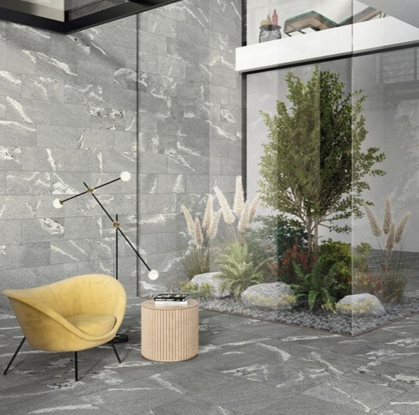 Percorsi Frame Gneiss Grey dlažba 60×60 cm, strukturovaná matná, rektifikovaná R10