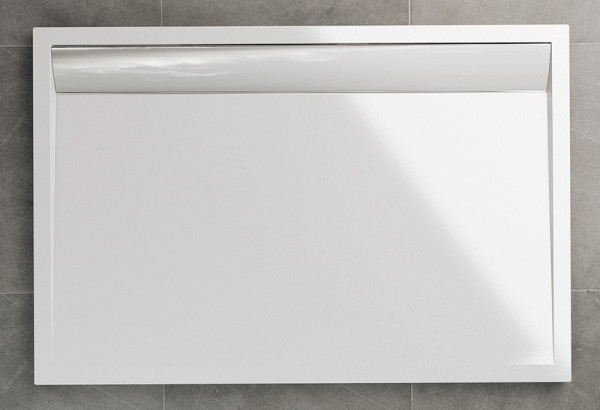 ILA  sprchová vanička obdélník 90x80x3 cm, bílá, litý mramor
