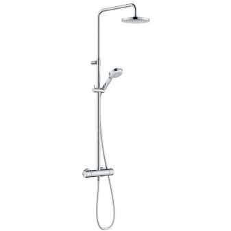 Dive Sprchový set s termostatem, průměr 20 cm, 3 proudy, chrom