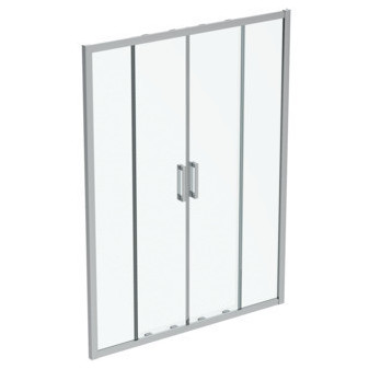 Connect 2 Posuvné dveře (4dílné) 150 cm, nastavení 1470-1520 mm, štříbrná