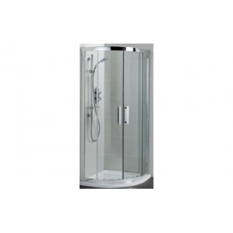 Synergy Sprchový kout R 80x80x190 cm, posuvné dveře - čtvrtkruh, sklo 8mm, stříbrná