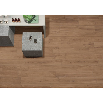 Lineo Brown dlažba 20×120×0,9 cm, mat, R9, rektifikace