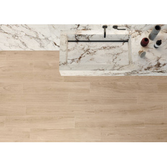 Lineo Sand dlažba 20×120×0,9 cm, mat, R9, rektifikace