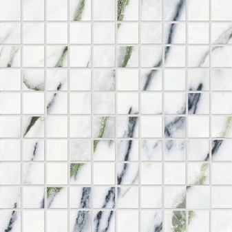 Elements Lux Calacatta Verde dekor – mozaika 30×30 cm, hladká leštěná R9