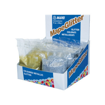 MAPEGLITTER 0,1 kg ZLATÝ metalizované glittery ke smíchání s KERAPOXY DESIGN