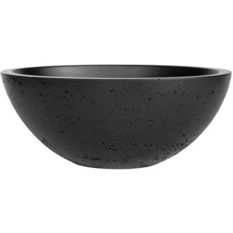 OVAL TRAVERTINO umyvadlo na desku, 400x300x150cm,barva Black Travertino