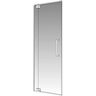 PREJA PRO křídlové dveře s pev. segmentem 1010x2665, sklo čiré, Cenit-Chrom