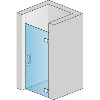 PUR Jednokřídlé dveře do 1000x2000 mm chrom/sklo čiré