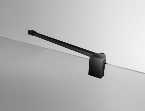 CADURA Rohová vzpěra pro boční stěnu, lze zkrátit na míru, černá mat   aluchrom/sklo