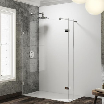 Solva RL 4­úhelník Walk-In Black Edition sklo ciré