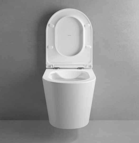 AQUITANIA set závěsného WC rimless - S27R308712 + softclose odnímatelné sedátko slim S27R308722, délka 52cm, bílá