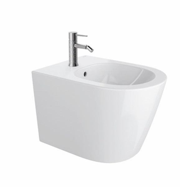 AQUITANIA závěsný bidet, s otvorem pro baterii a upevňovací sadou, délka 52cm, bílá