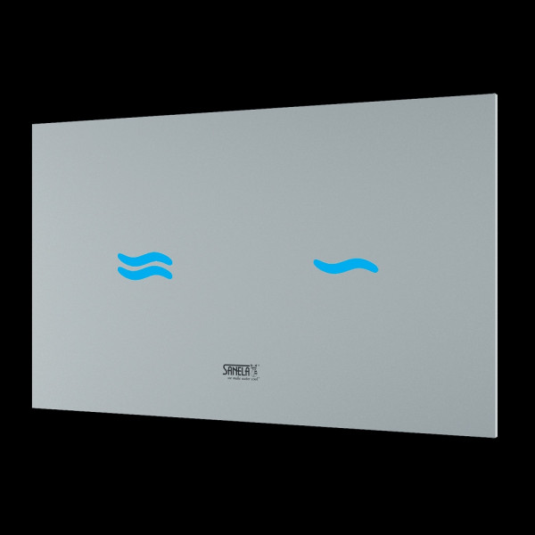 Automatický splachovač WC do rámu SLR 21, bílé sklo, 24 V DC