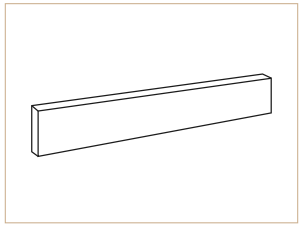 Londale Silver sokl 7,2×60×0,85 cm, mat, rektifikace