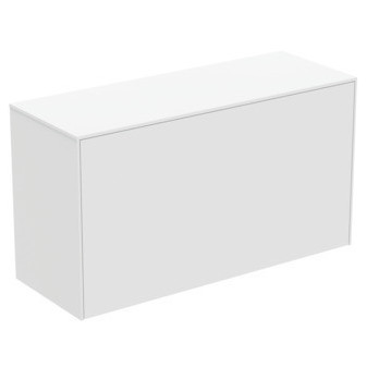 CONCA Umyvadlová skříňka 100X37x55, 1 vnější + 1 vnitřní zásuvka, vrchní deska bez výřezu, bílá