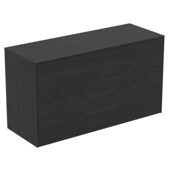 CONCA Umyvadlová skříňka 100X37x55, 1 vnější + 1 vnitřní zásuvka, vrchní deska bez výřezu, černá