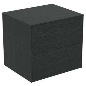 CONCA Umyvadlová skříňka  60X50x55, 2 zásuvky, vrchní deska bez výřezu, černá