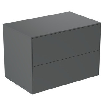 CONCA Umyvadlová skříňka  80X50x55, 2 zásuvky, vrchní deska bez výřezu, antracit
