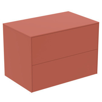 CONCA Umyvadlová skříňka  80X50x55, 2 zásuvky, vrchní deska bez výřezu, oranžová