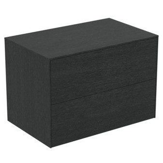 CONCA Umyvadlová skříňka  80X50x55, 2 zásuvky, vrchní deska bez výřezu, černá