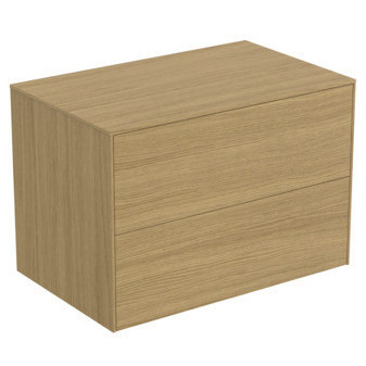 CONCA Umyvadlová skříňka  80X50x55, 2 zásuvky, vrchní deska bez výřezu, světlý dub