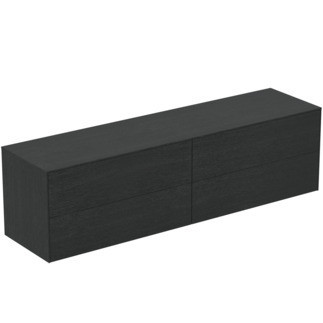CONCA Umyvadlová skříňka  200X50x55, 4 zásuvky, vrchní deska bez výřezu, černá