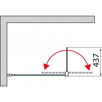 TOP-LINE Montážní set s krátkou otočnou stěnou 90°