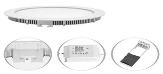 LED svítidlo vestavné WSL-12W, 4100K - kulaté 175mm, bílé