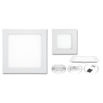 LED svítidlo vestavné WSQ-18W, 2700K - hranaté 225x225mm, bílé