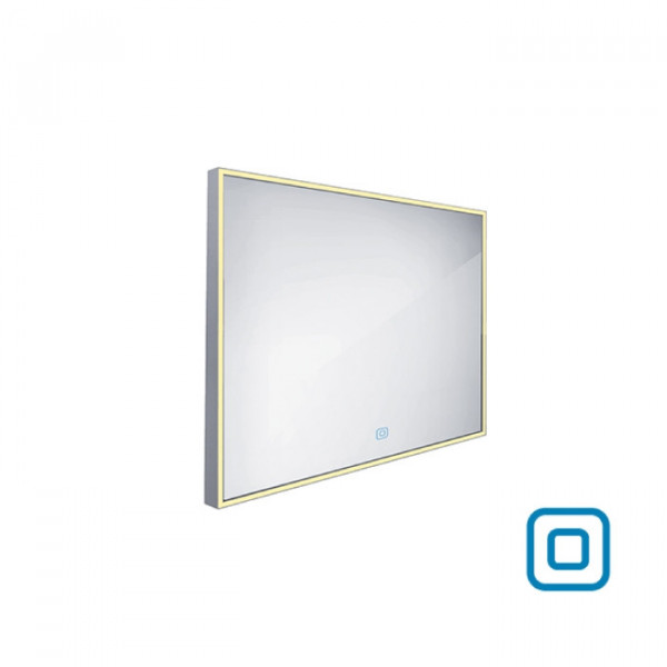 LED zrcadlo 900x700 s dotykovým senzorem, rám hliníkový